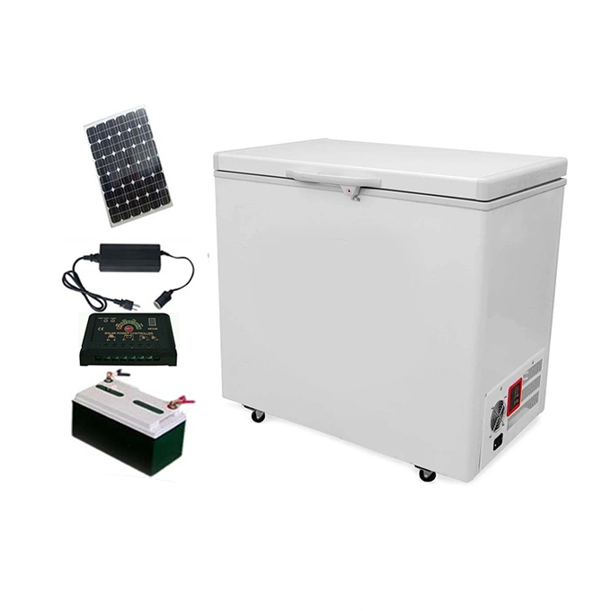 DC12V/24V 68L/42L Freezer Room Three Doors Bottom-Freezer Solar Refrigerator