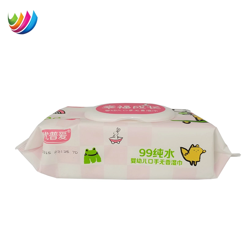 Custom Printed Toilet Paper Plastic Bag Back Gusset Packaging with Open Lid Packaging