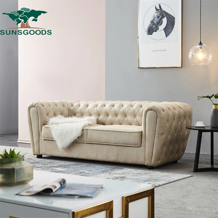 Un design moderne chinois naturelle et confortable canapé en cuir Accueil Mobilier