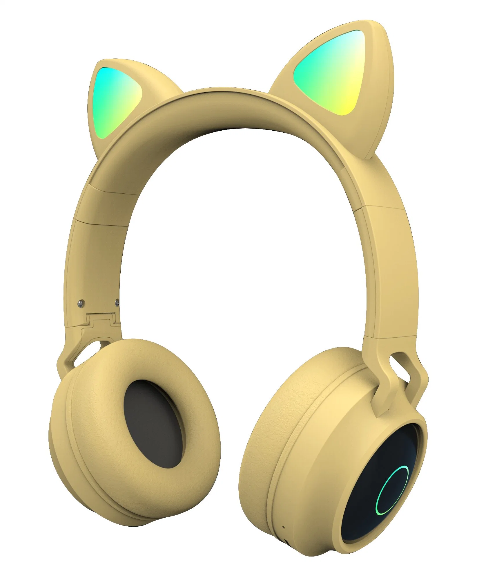 Confortável para a orelha média Luz LED Fone de ouvido Bluetooth com microfone, Micro TF Card e rádio FM