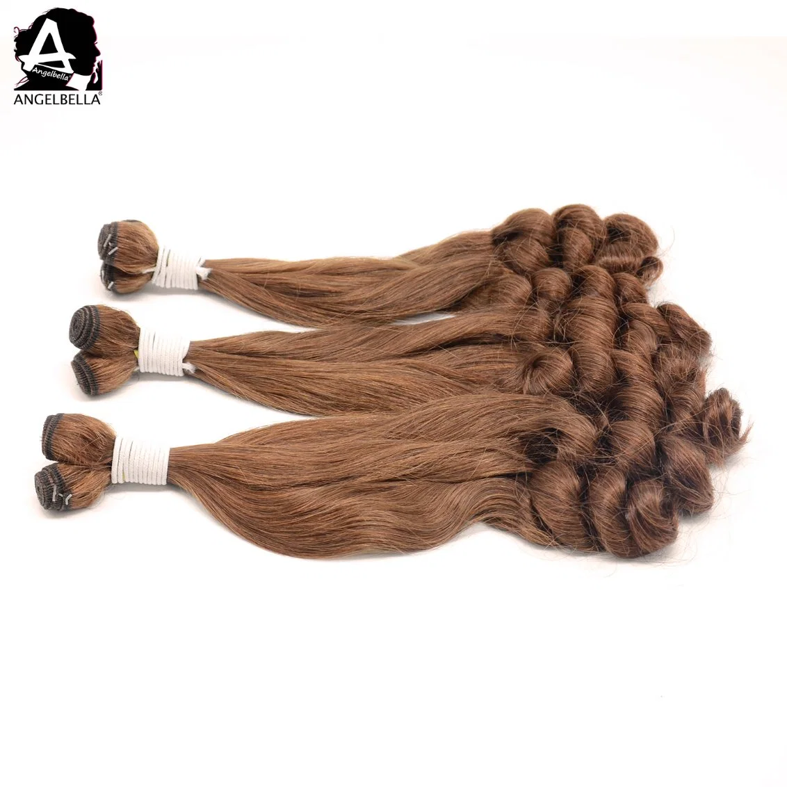 Angelbella Novo projeto Virgin Remy pacotes de cabelo solto Funmi Wave 33# Tecelagem de fio de cabelo