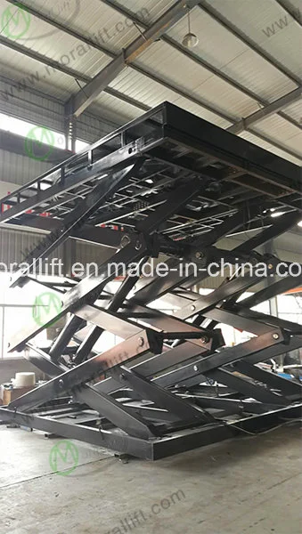 Hydraulic scissor type heavy load car turn lift