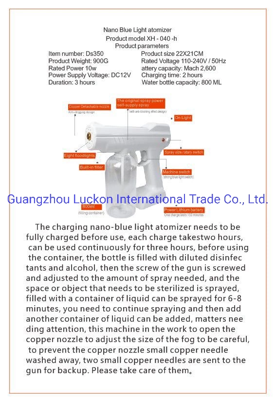 Steam Spray Gun Disinfection Nano Spray Gun