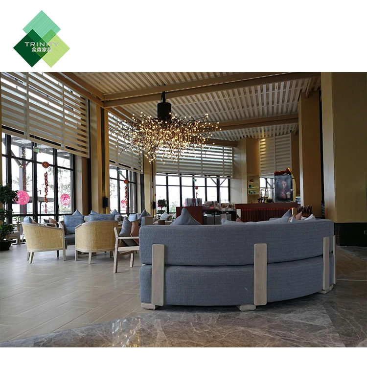 A personalização 5 estrelas luxo moderno Hotel Lobby Sofá secional mobiliário cadeira para venda