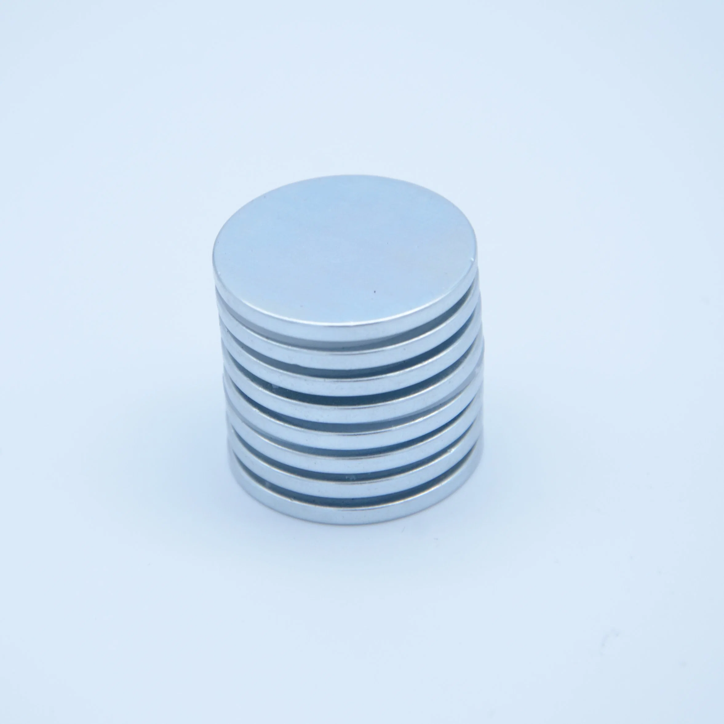 NdFeB Magnetic Material Manufacturer Mass Production Round Strong Magnet Disc 20*2 8*3 Zinc Coating Neodymium Permanent Magnet for Bag