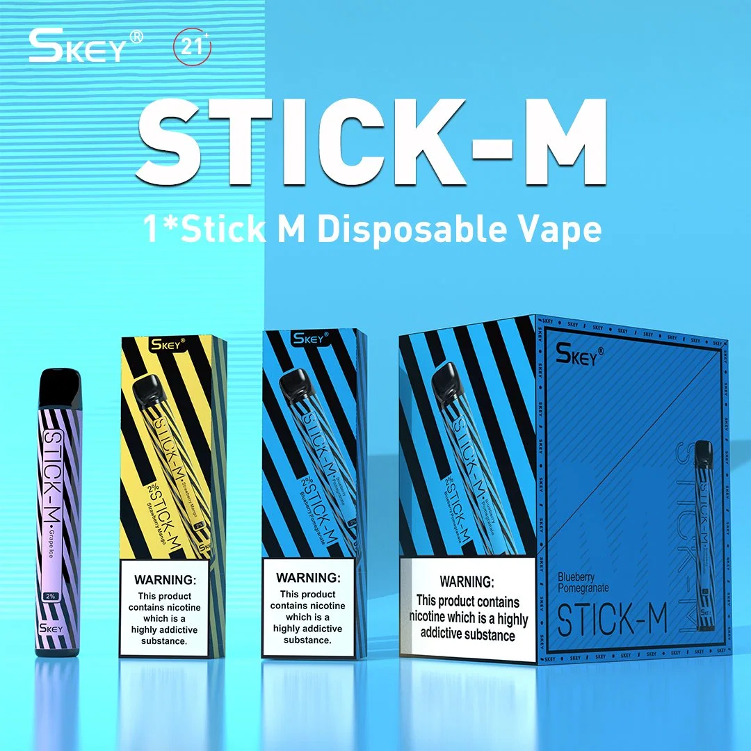 600 Puffs Skey Stick-M Disposable/Chargeable Vaporizer Wholesale/Supplier Disposable/Chargeable Vape Pen Original Factory E Cigarette Price