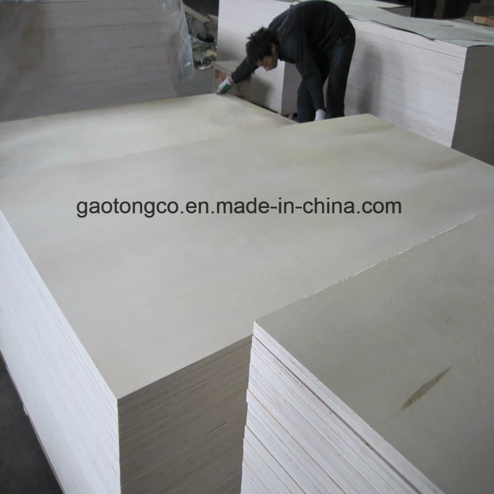 Bb Grade Birch Veneer Faced Poplar Plywood for Cabinets Construction/CD Grade Birch Plywood