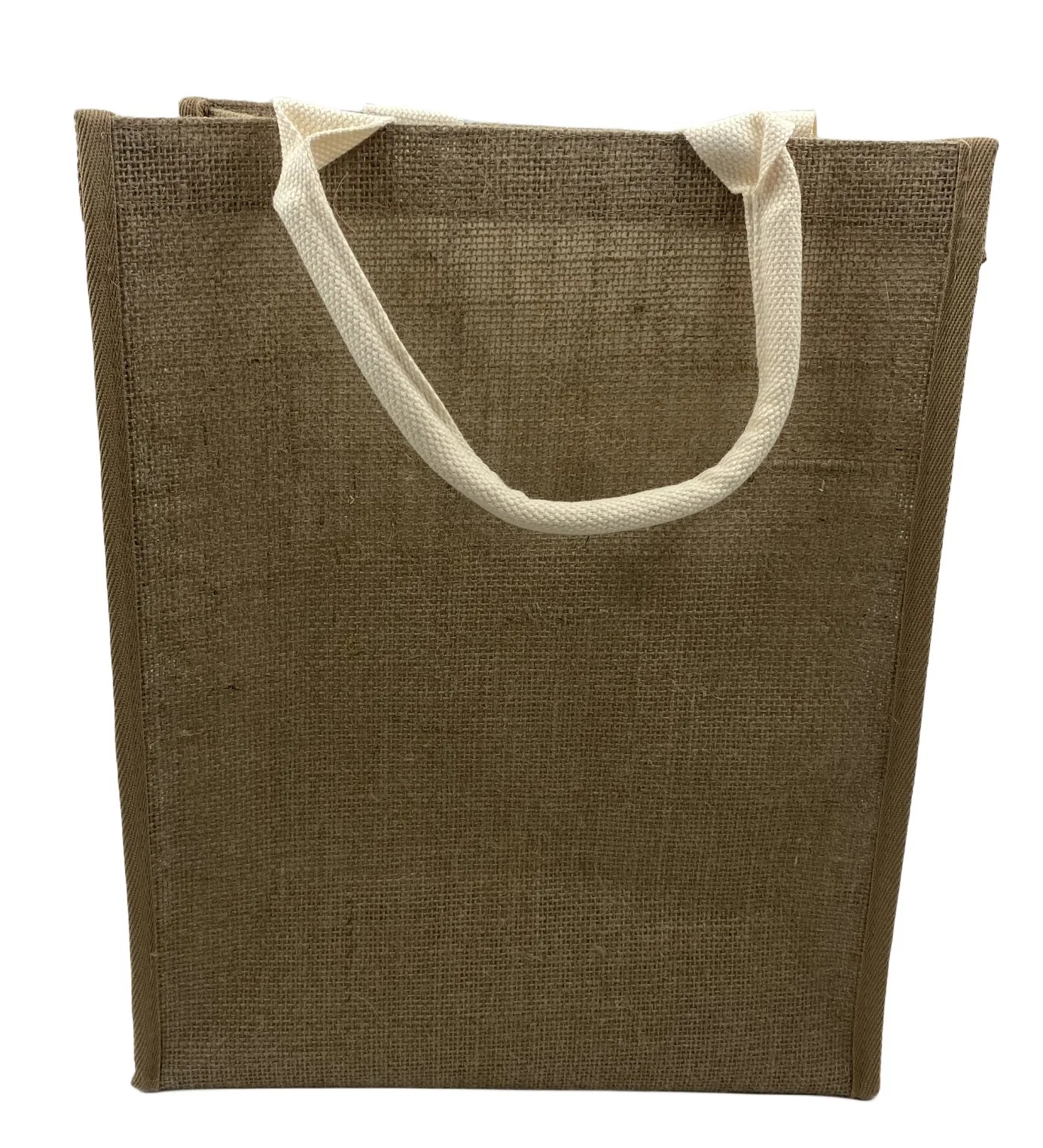 Handmade Waterproof Lamination Interior Shopping Jute Bag for Gifts