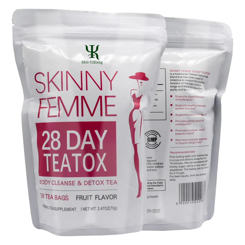 OEM Femme 28días Teatox Skinny Body Cleanse Detox y suplemento de té de hierbas té