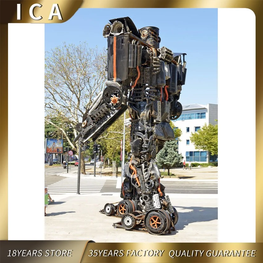 Realistic Customized Decorative Transformer Metal Robot Sculpture