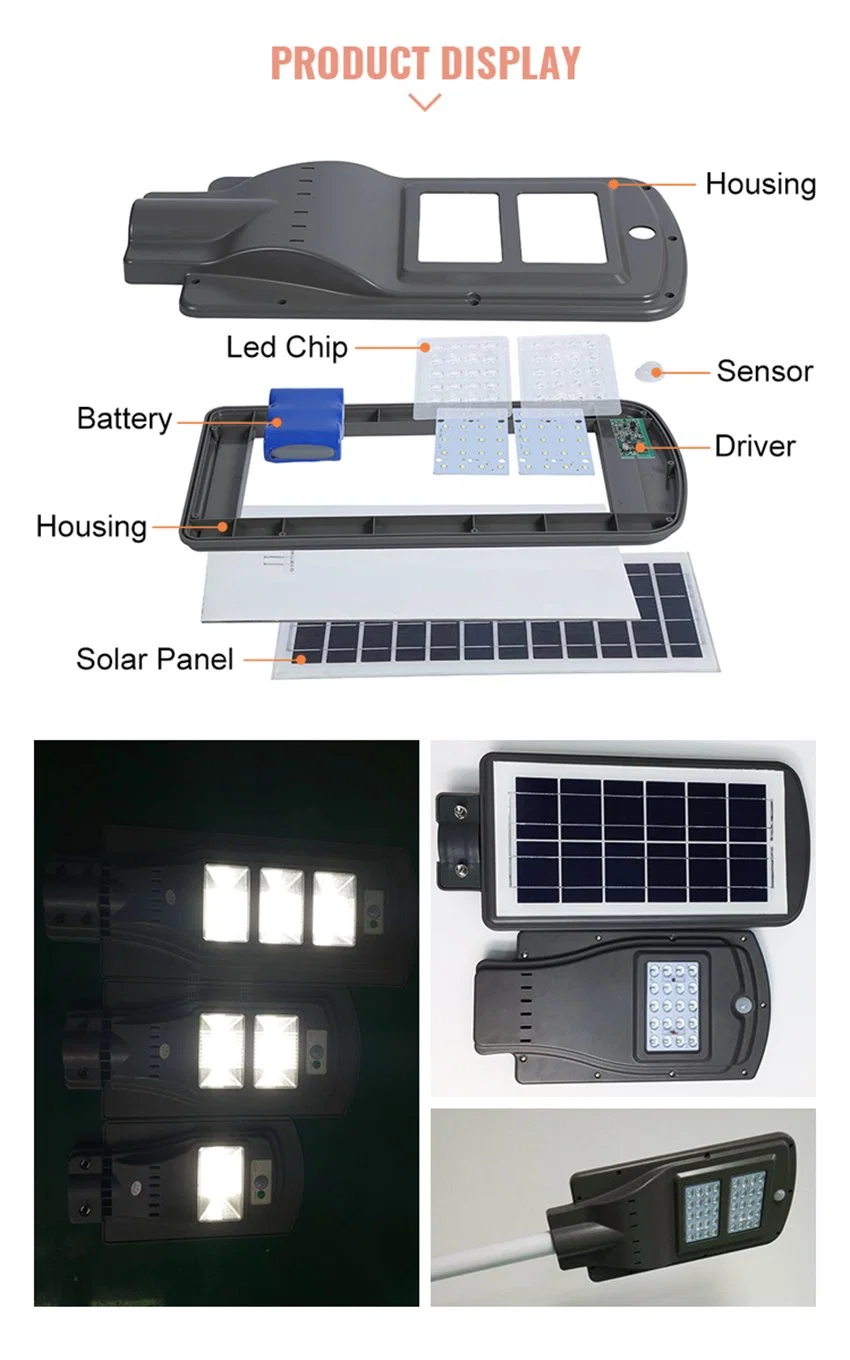 40W LED de puissance solaire intégré avec lampe de la rue CE RoHS