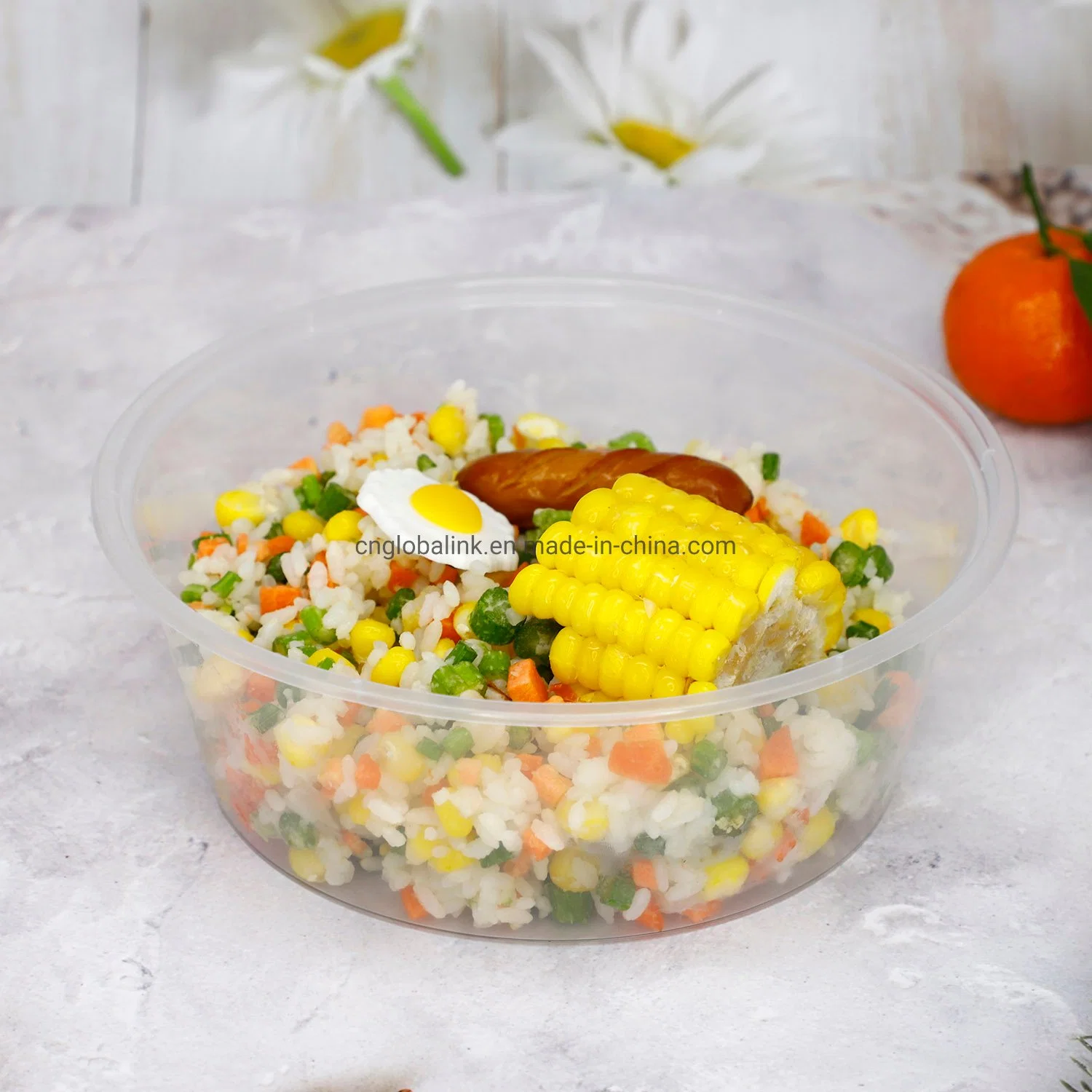 Plastic Round Take out Container Disposable Fast Food Food Container