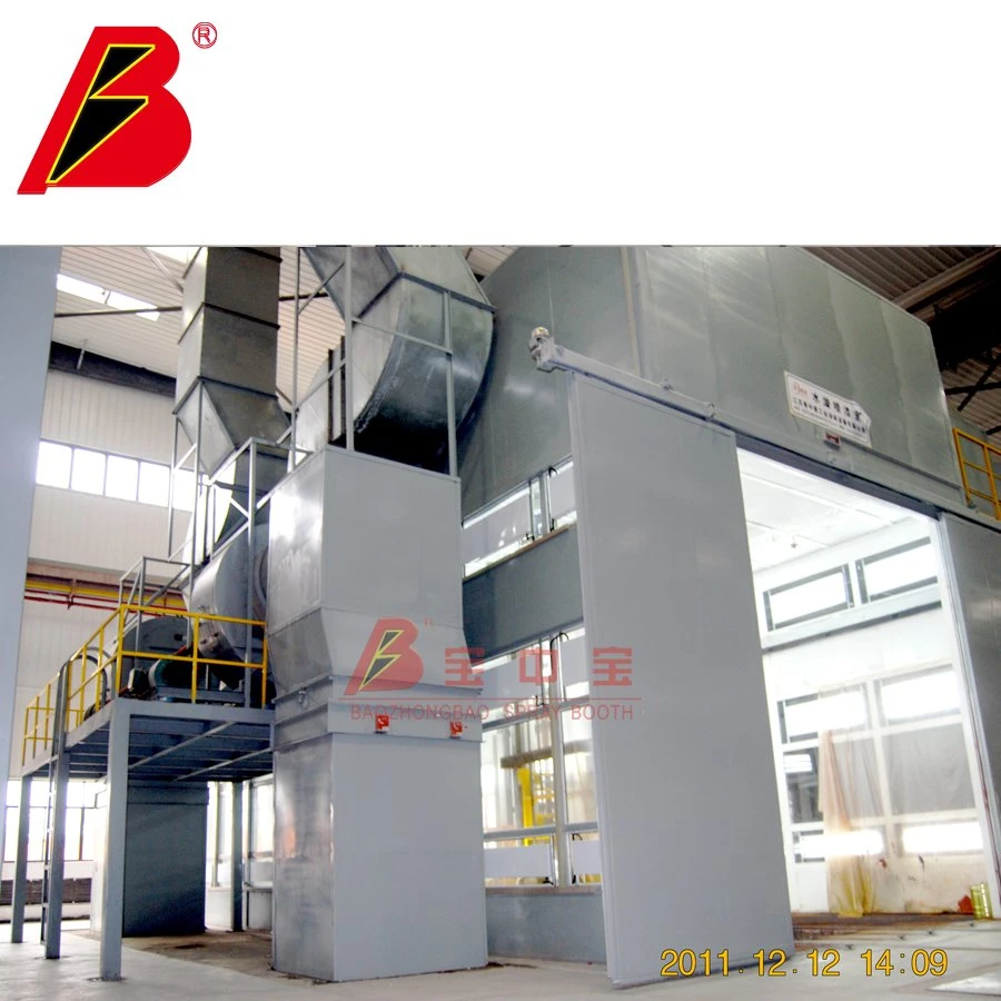 Big Groud Trolley Transport Bzb Spray Painting Production Line Military Spray Booth