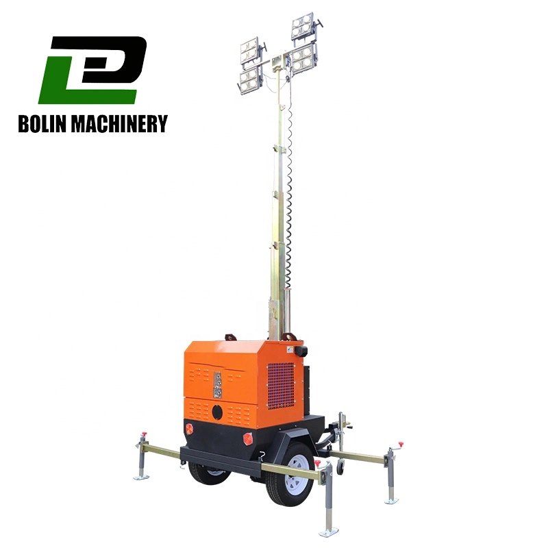 Generator Light Portable Emergency Durable Low Loss Telescopic Mast LED Tower for Sale