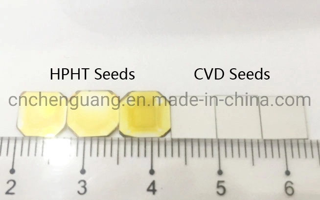 بذور ماسية منخفضة الضغط من HPHT للحصول على أفضل جودة CVD داياموند 7*7*0.3 6*6*0.5