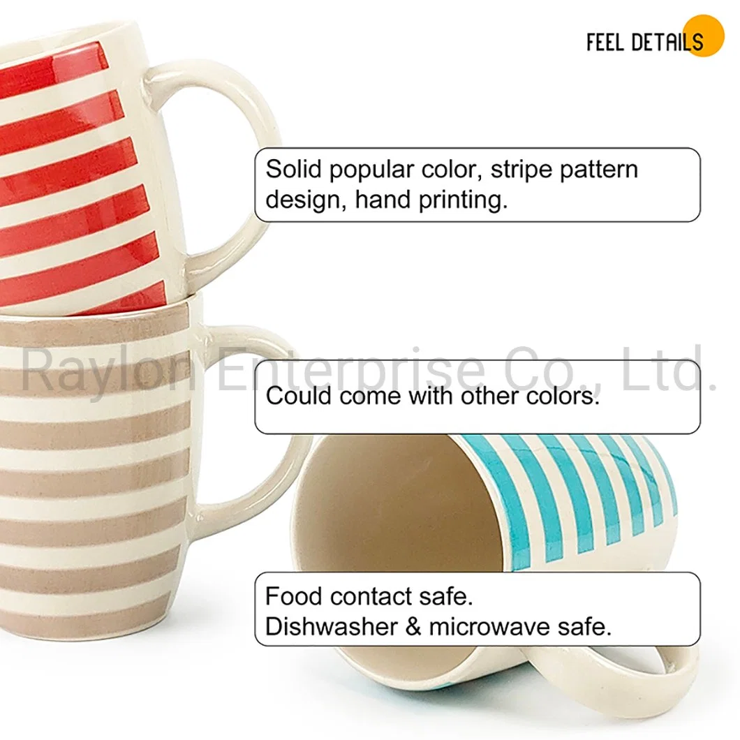 Tasse en céramique de haute qualité, colorée, pour thé et café avec logo en sublimation.