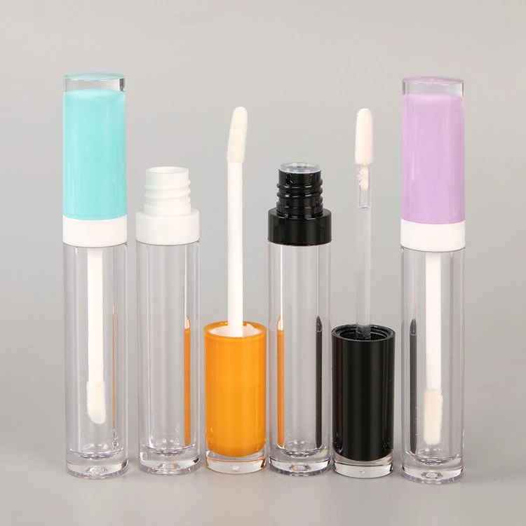 Mini White Color Simple Style Lip Gloss Containers Tube Unique Design Plastic Custom Lipgloss Tube Design
