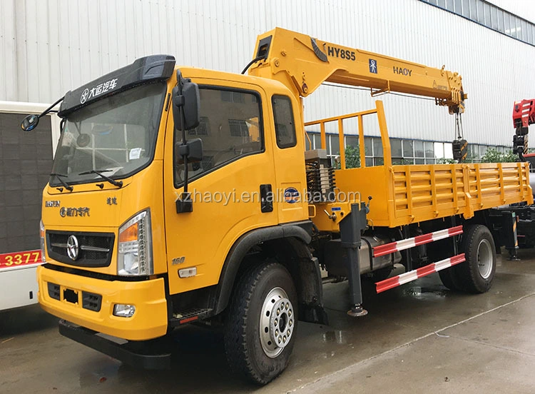 8 Ton Lorry Truck Crane Telescopic Boom Crane Mounted Truck Mobile Crane for Sale