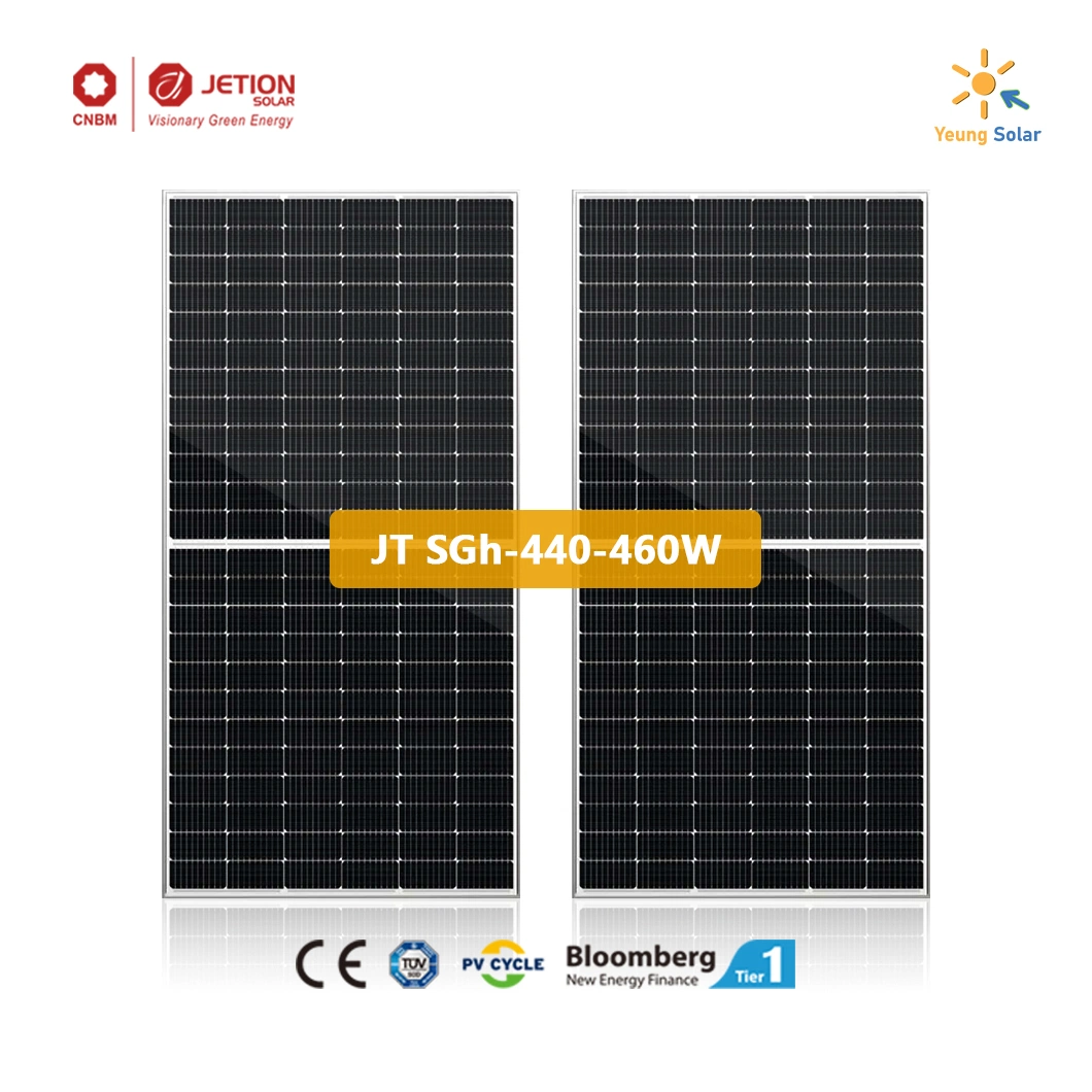Meilleure qualité célèbre Marque Bloomberg Tier 1 Panneau solaire Jetion Module solaire Système d'alimentation solaire 440W 450W 460W avec CE, TUV