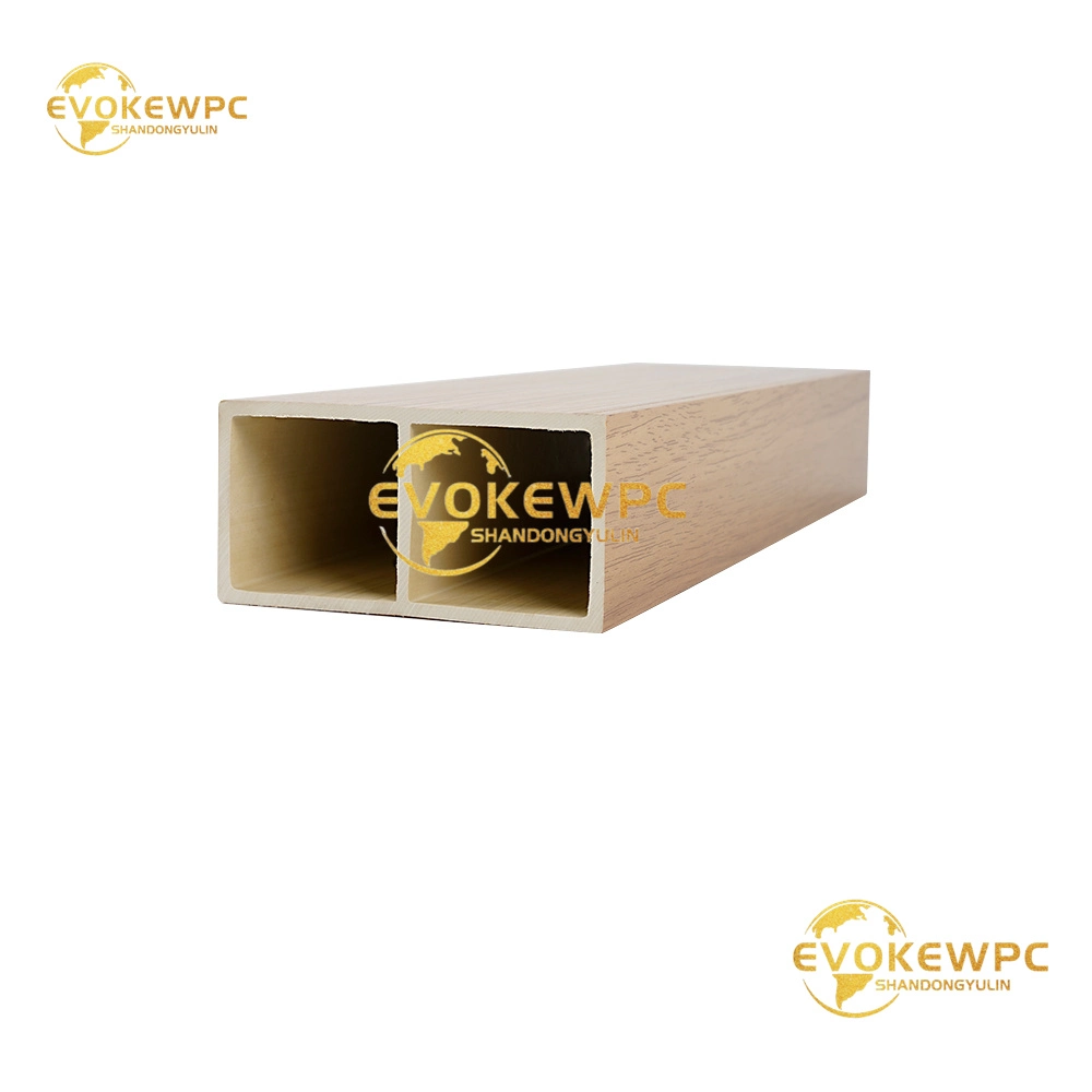 Evokewpc WPC/PVC Wood and Plastic Composite Timber Partition Decoration Tube Screening Design 100*50mm