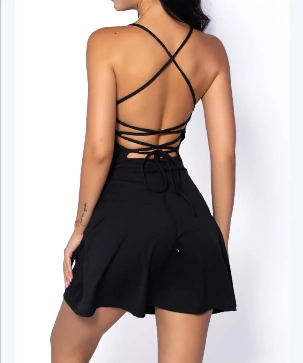 Wholesale/Supplier 2023 New Singlet Camisole Dress+Shorts Sports Strappy Back Sexy Skirt Shorts Streetwear Swimwear Holiday Causal Office Wear Suit