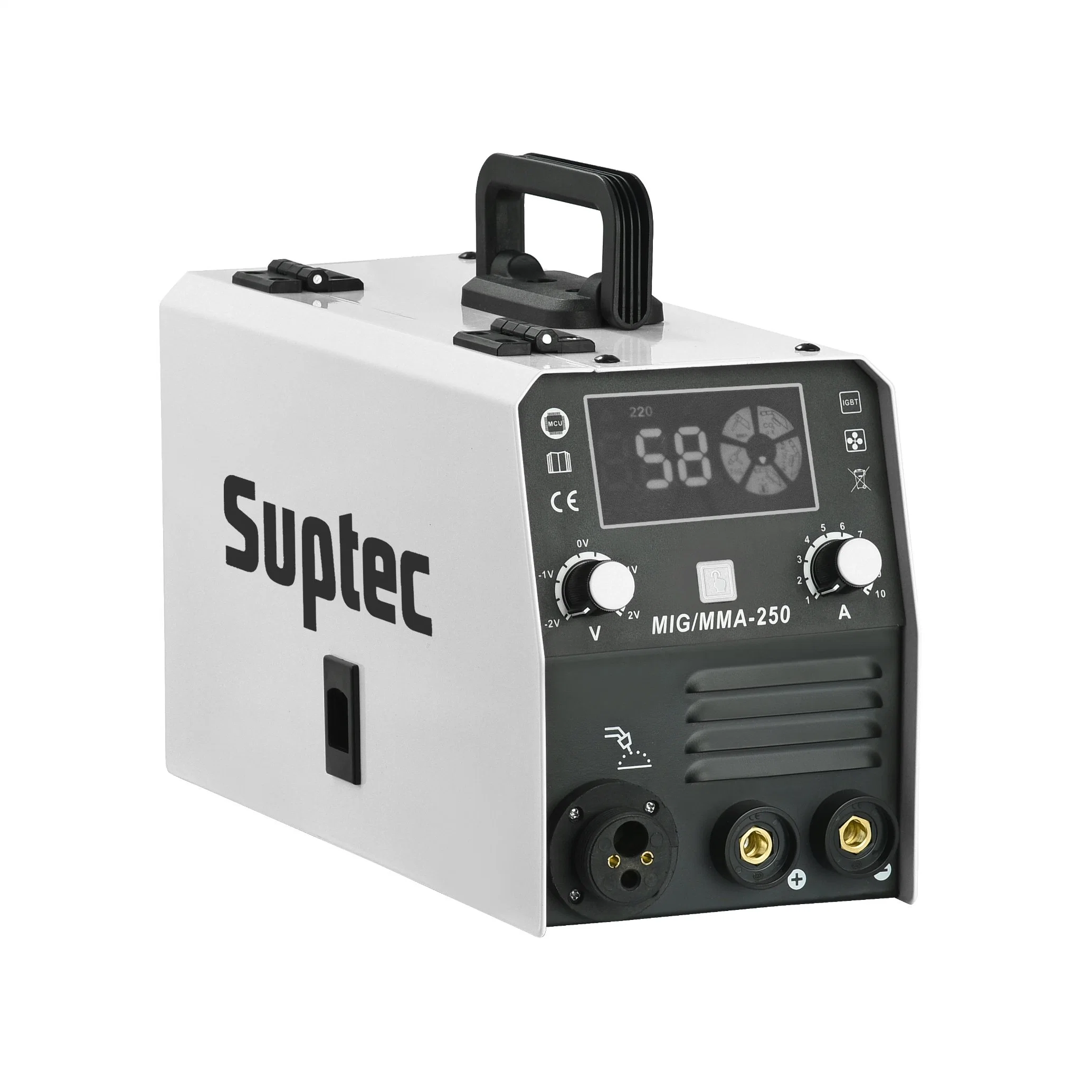Suptec миг-251 большой ЖК-дисплей цифровой поток Gasless нет газа/ провод сварке плавящимися машины для использования в домашних условиях легко управлять 120A сварочный аппарат