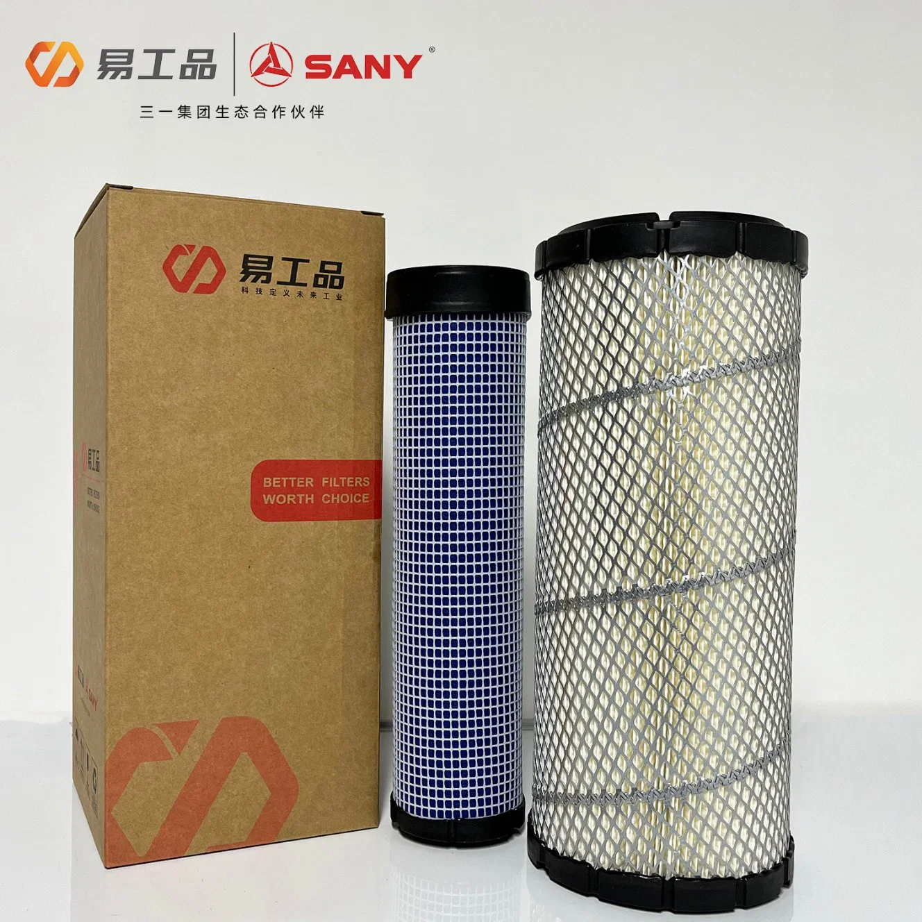 Excavator Auto Parts for Sy55c Model, Air Filter Set, Filter Engine Parts