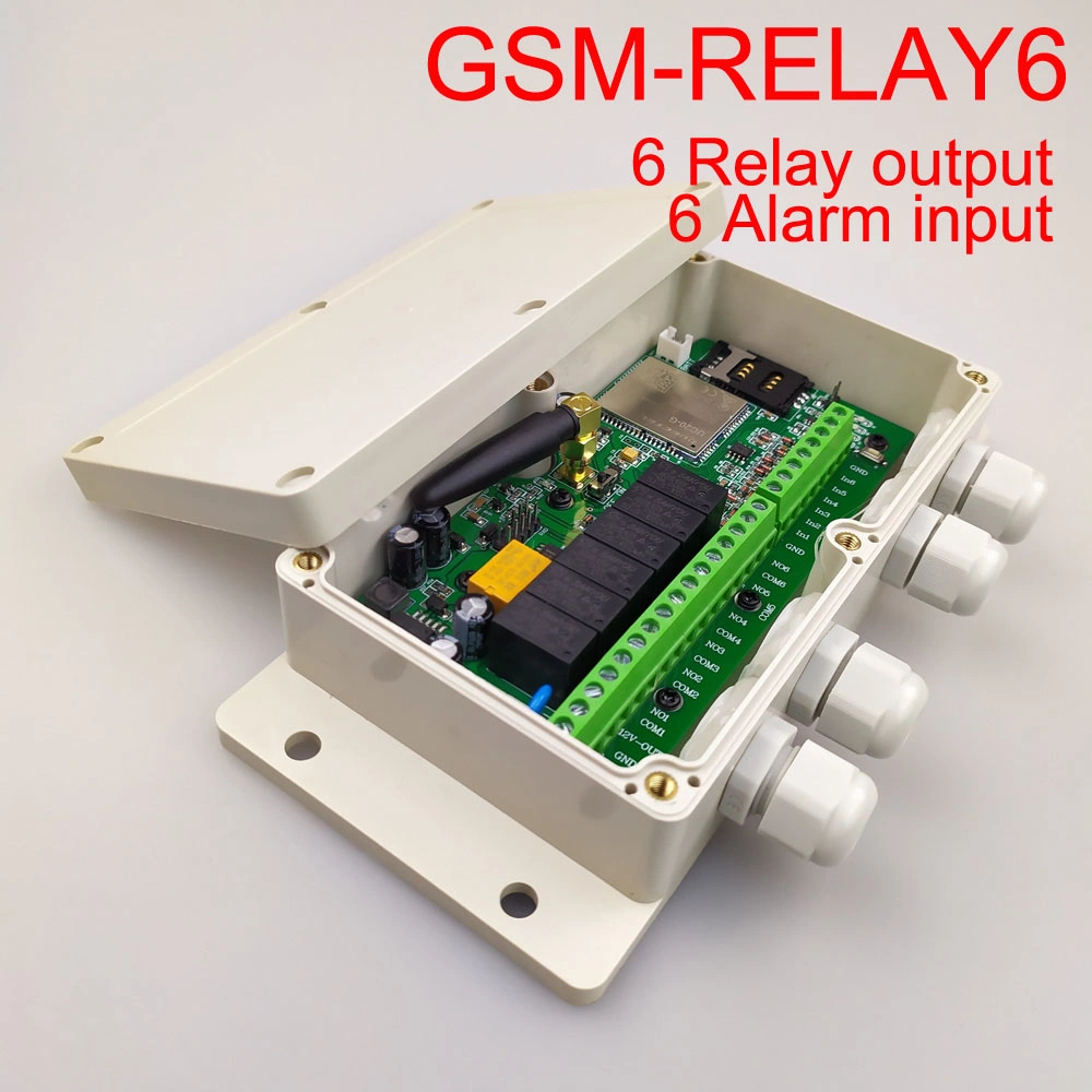 GSM-Relay6 GSM Alarm Box with 6 Relay Output and 6 Alarm Input