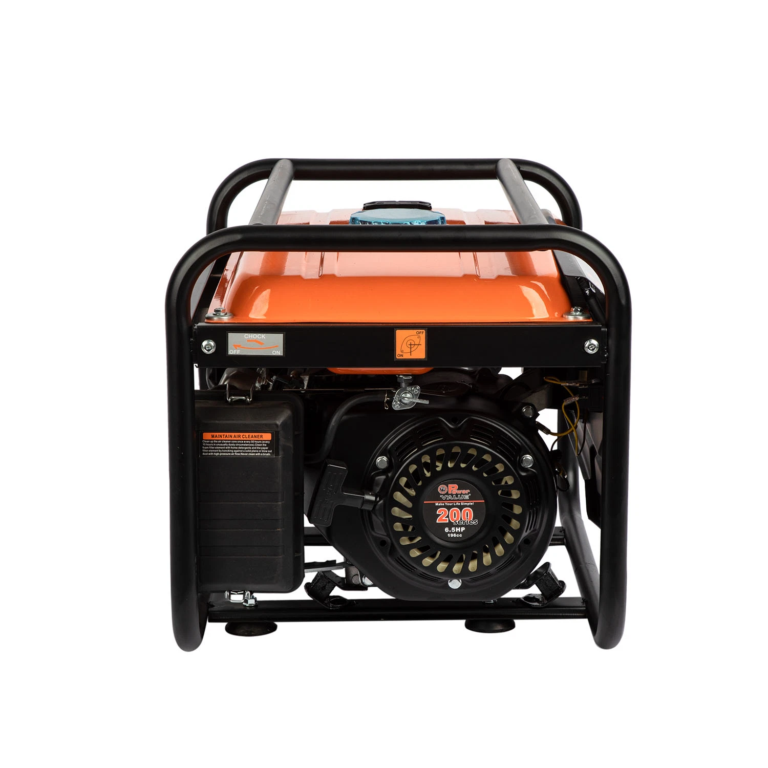 2kVA 220V Single Phase Portable 6.5HP Gasoline Powered Generator Set Air Cooled Engine