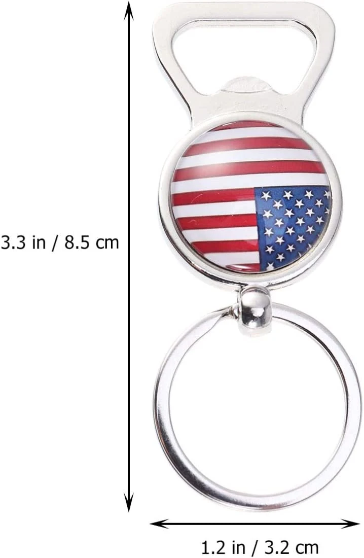 Porta-chaves para montagem na parede American Flag Printing 3D Epoxy Metal Crafts China Atacado promoção vinho garrafa cerveja Opener