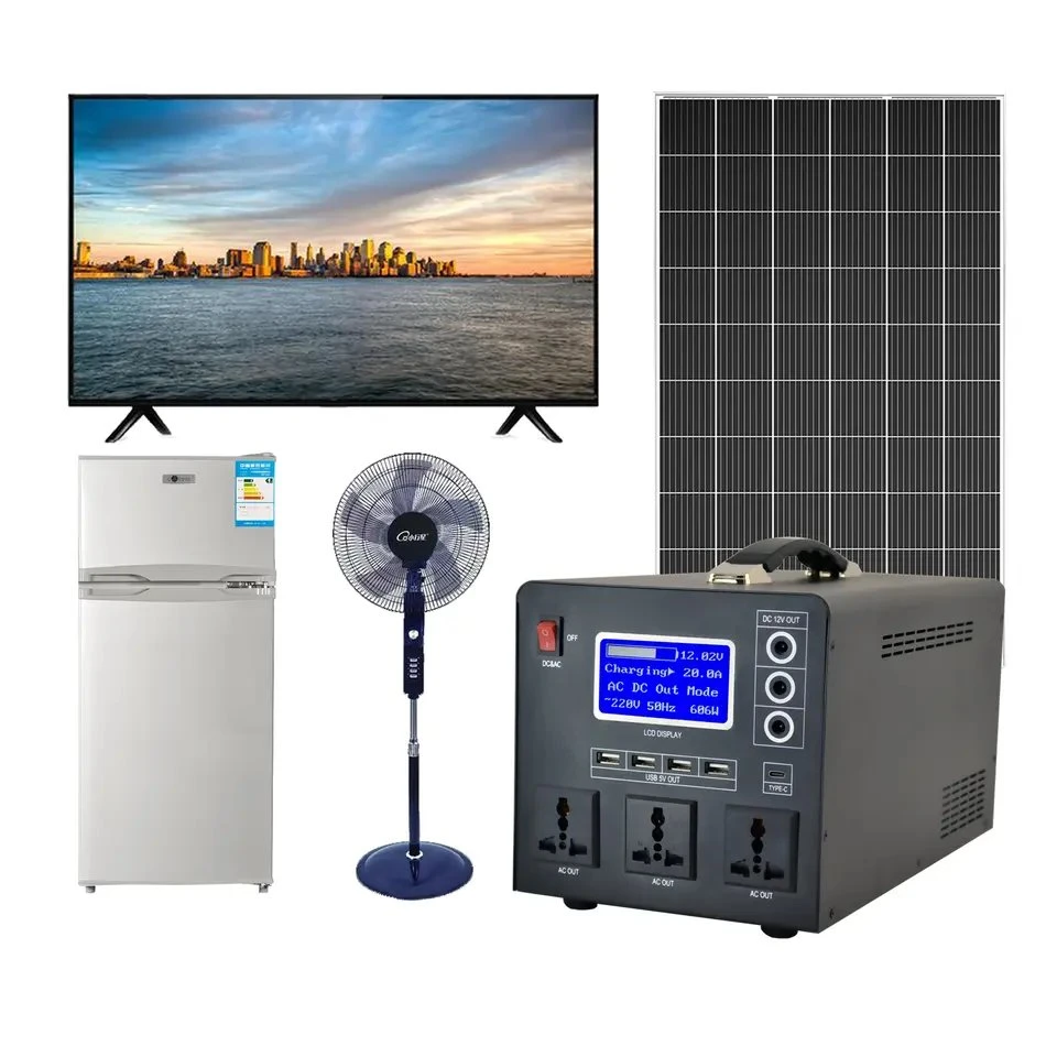 Good Price Home Solar Power Energy System Stand Fan and TV