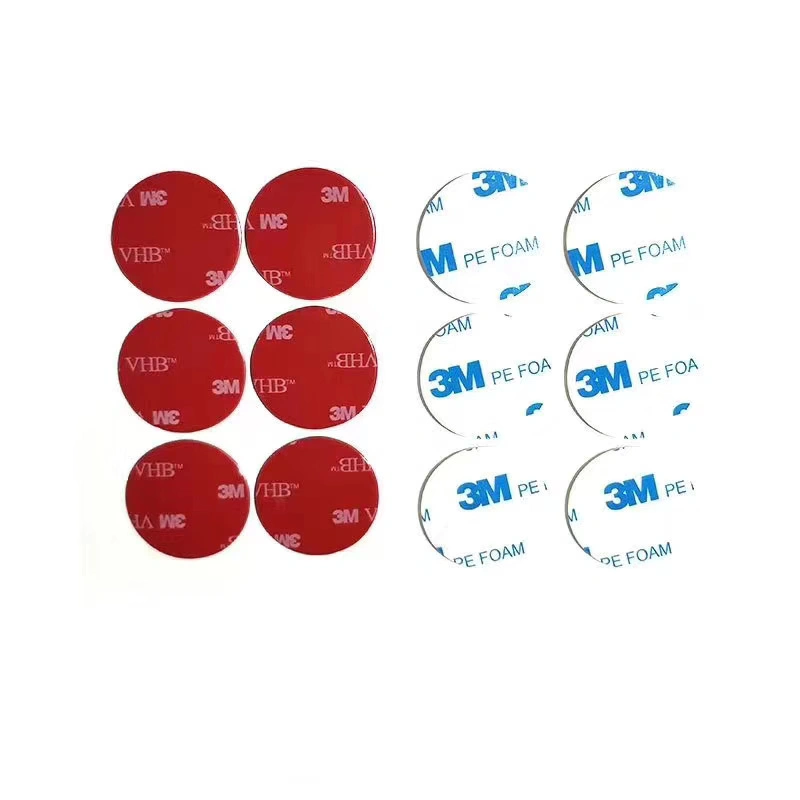 20/22/23 mm Circle Die Cut Gray Red Auto Car Tape Stickers Double Sided Adhesive Acrylic Foam Tape Mounting Tape