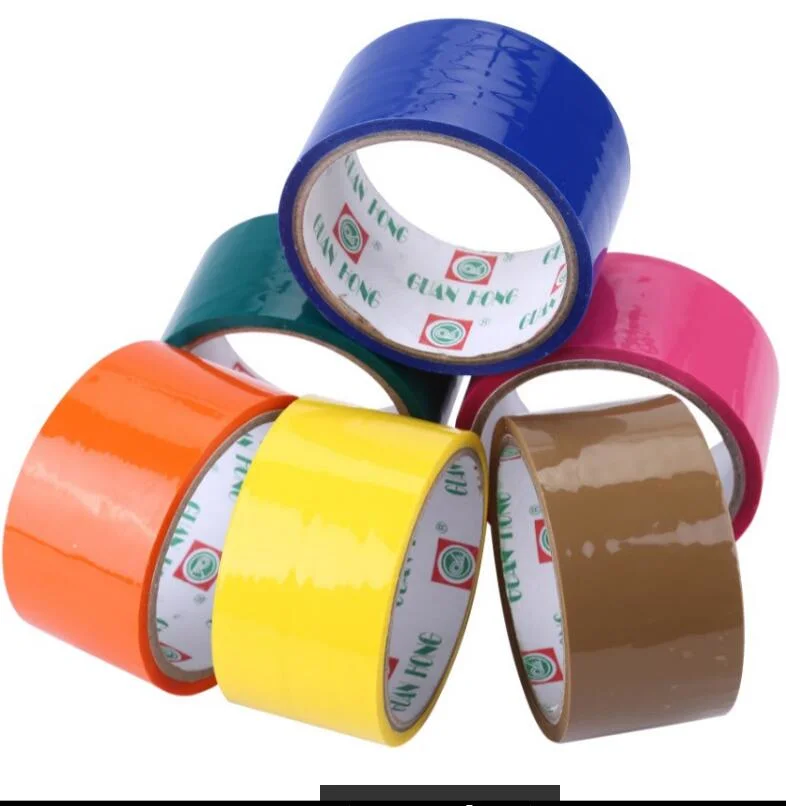 Packing Tape All Colors Red/Yellow/Blue/Green/Pink/White/Tan/Brown Brand Name Solvent Based Acrylic Glue Water Based