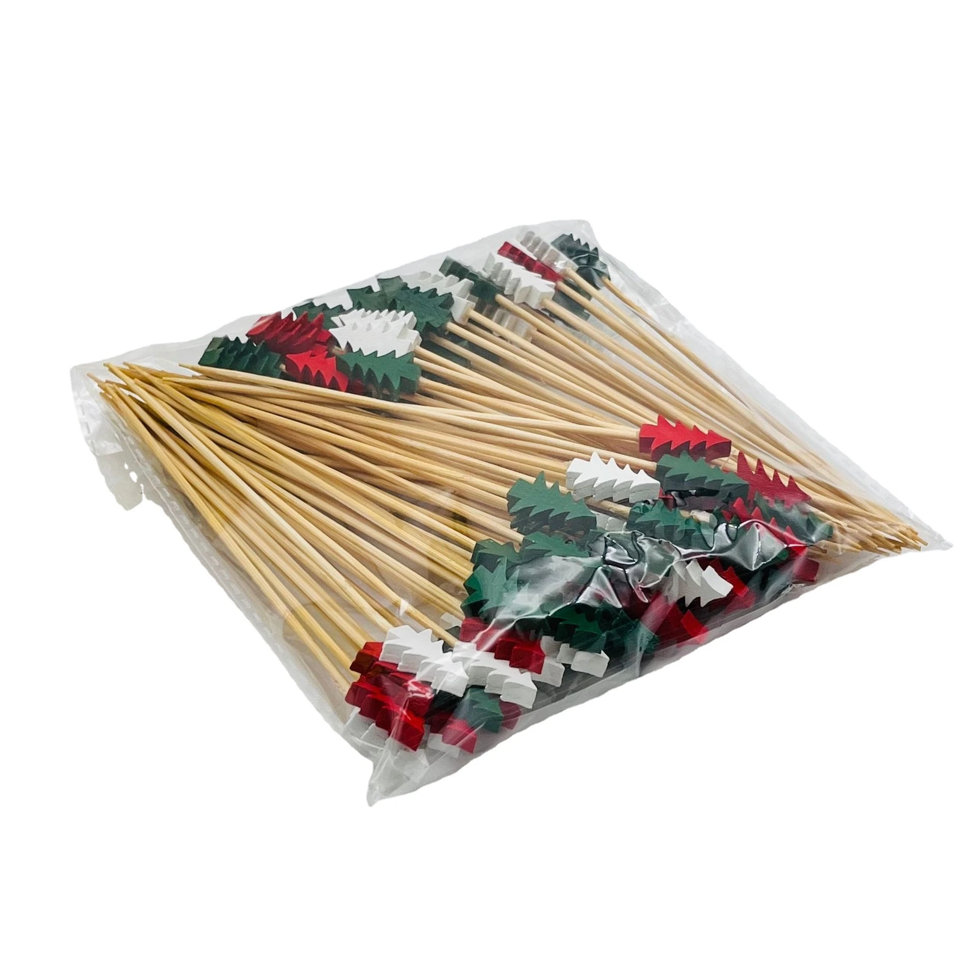 Cocktail Picks Bamboo Toothpicks Sandwich Burger BBQ Party Skewer for Christmas