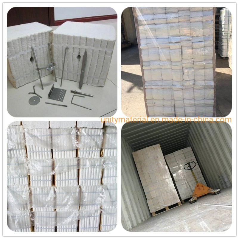 200 180 Kg/M3 Density 30 34 Pound Thermal Shock 1430 High Zirconium Monolithic Stack Folded Folding Ceramic Fiber Module Block for Building Non-Ferrous Material