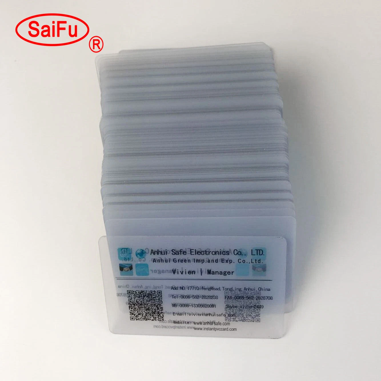 Credit Card Size Transparent PVC Card for Business Card