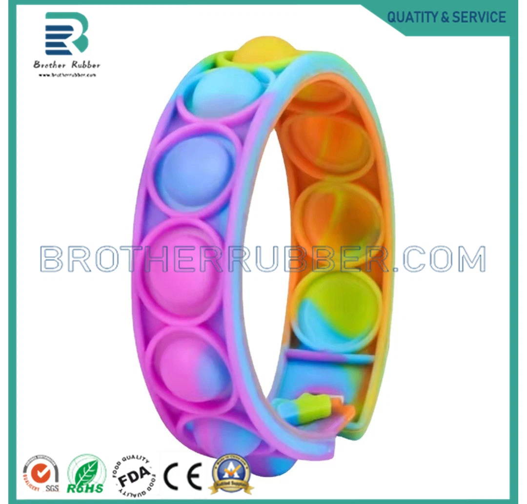 New Silicone Bracelet Bubble Bracelet Puzzle Decompression Decompression Finger Music Silicone Bracelet Toys