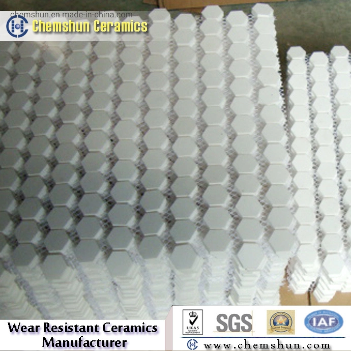 Wear Resistant Ceramic Hex Tile Mats as Abrasion Resistant Materials