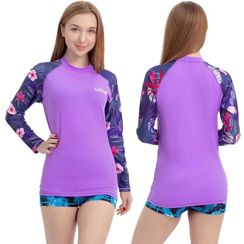 Chemise de Surf Natation Shirt Rash Vest Sun Vêtements de protection Garde Rush Upf50+