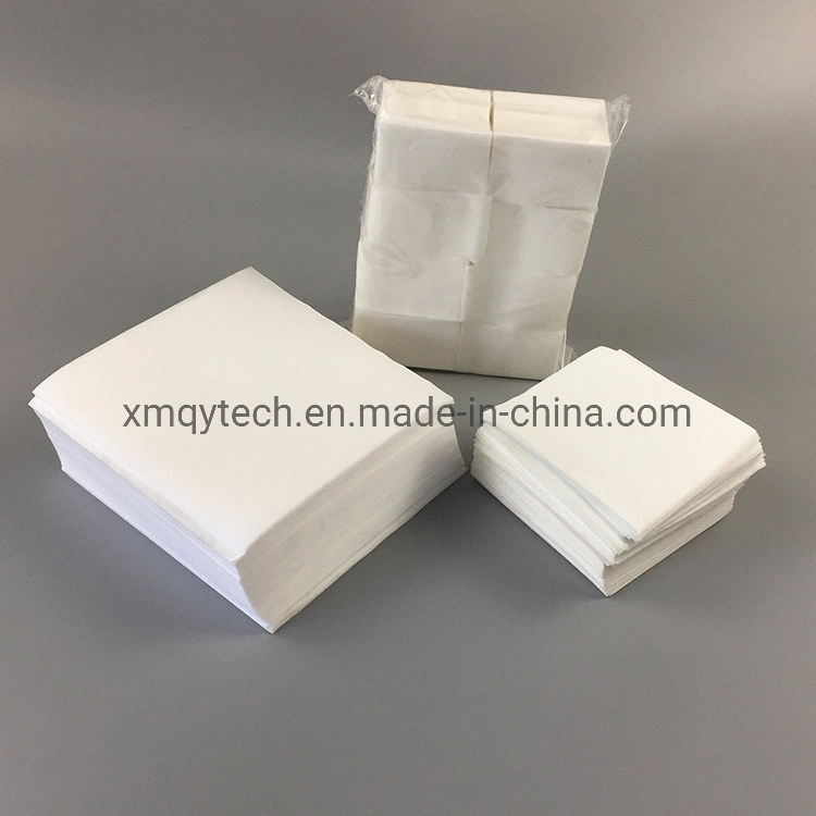 Soft 50GSM 4X4inch Spunlaced Industrial Optical Clean Wiping Paper