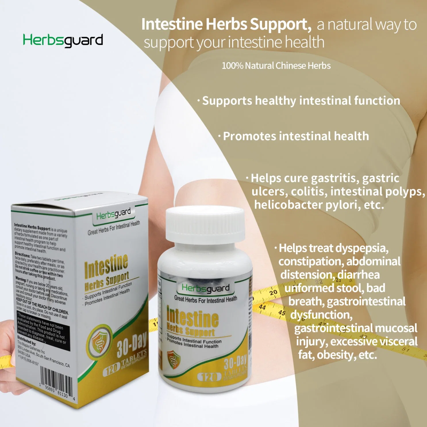 1 Month Supply Slim Pills China Herbs Formula Enhance Gastrointestinal Function Dietary Supplement