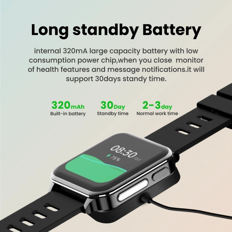 Bluetooth Smart Watch Can Be Touched to Measure Heart Rate