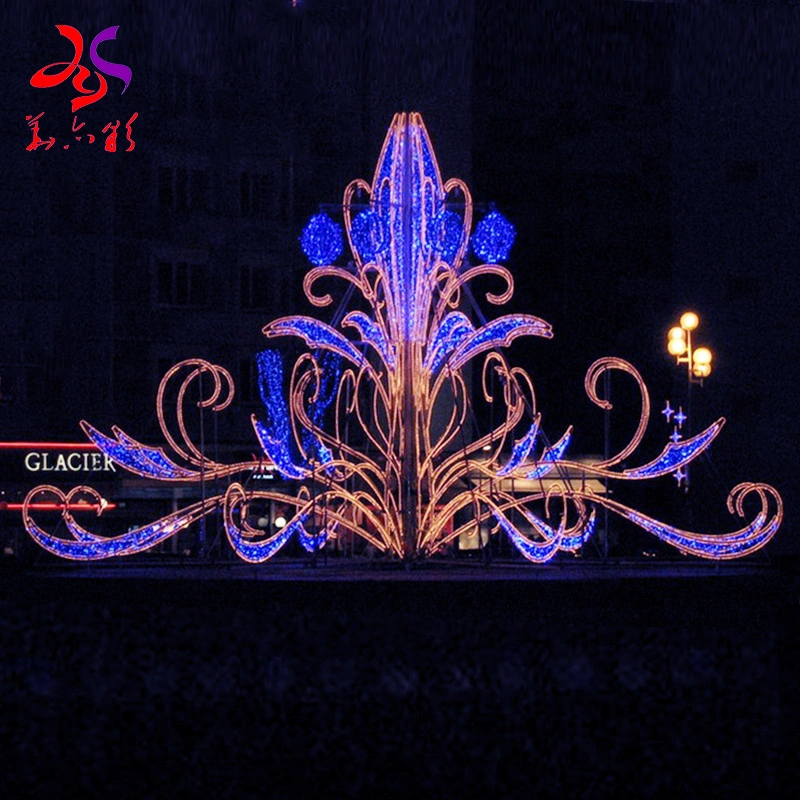 Christmas Decor 3D Effect Dynamic Customized Size LED Fountain Light