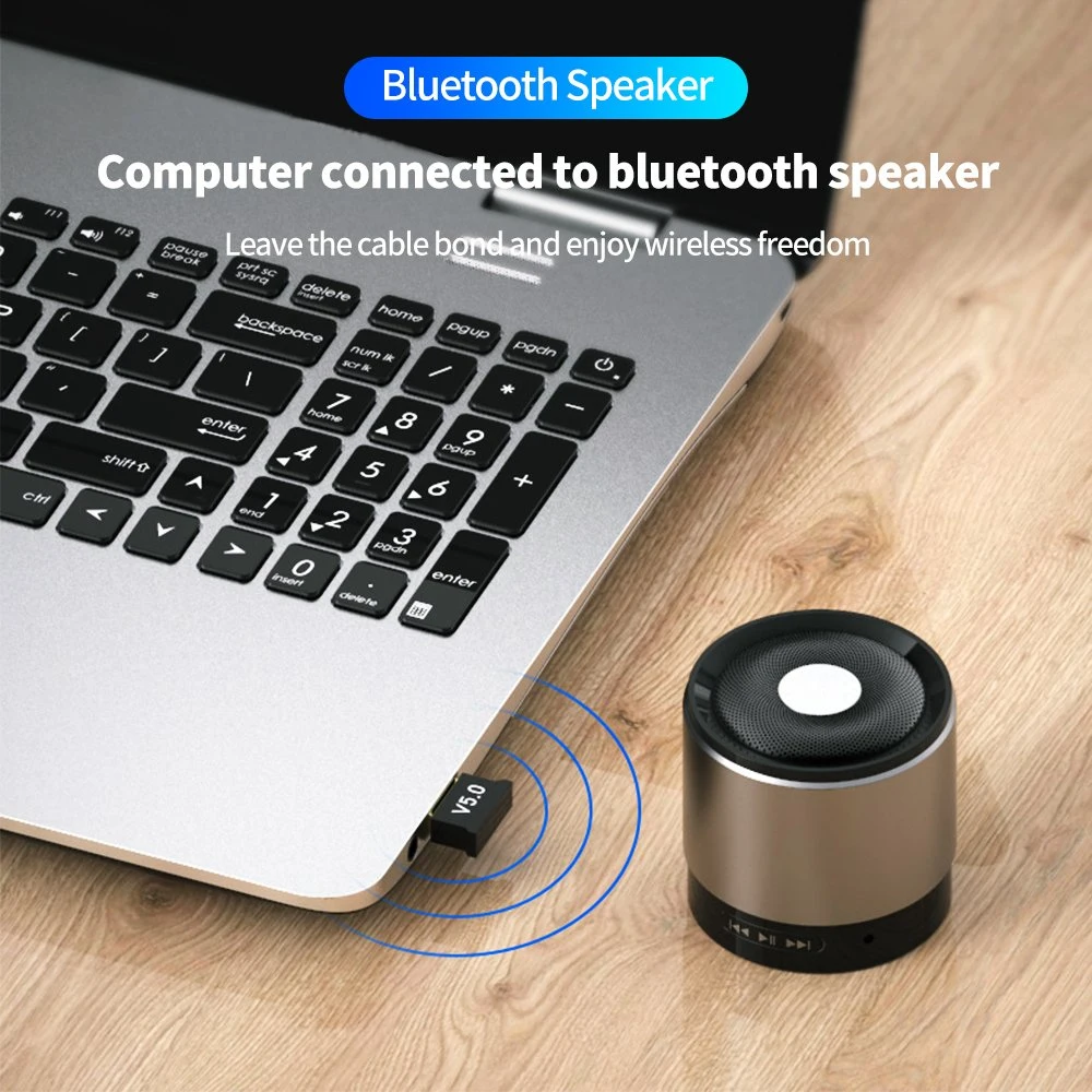 Bt5,0 adaptador Bluetooth receptor y transmisor de audio inalámbrico de doble función Bluetooth5,0 dispositivo de seguridad USB para auriculares de altavoz coche