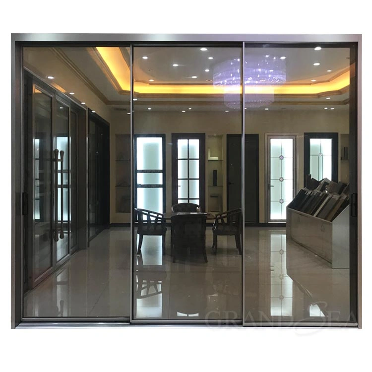 Lemon Luxury Villa Lift Exterior Garden Partition Wall Modern Patio Large Double Glass Aluminum Sliding Door