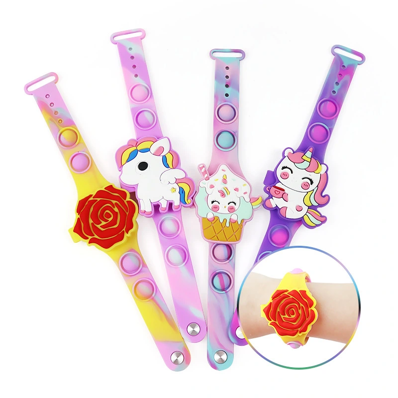 New Designs Wholesale/Supplier OEM Fashion Silicone Mini Bubble Series Silicone Cute Cartoon Watch for Kids