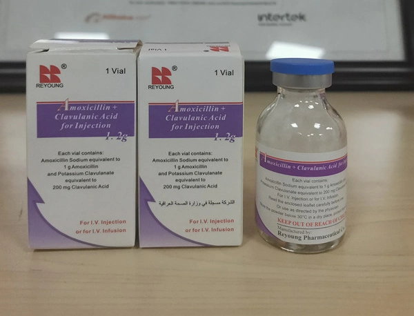 Sensitive Penicillin Antibiotics/Amoxicillin Sodium and Clavulanate Potassium for Injection 0.6g, 1.2g