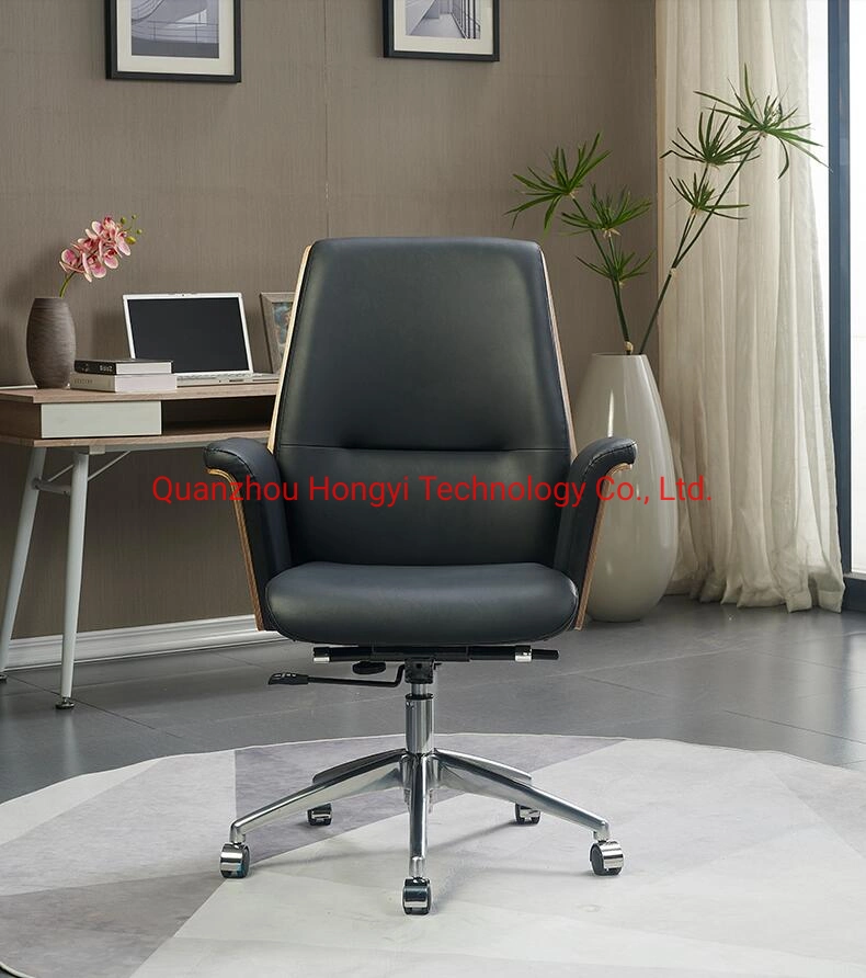 China Manufacture Manager Leather Swivel Executive Office Chair for Office Furniture