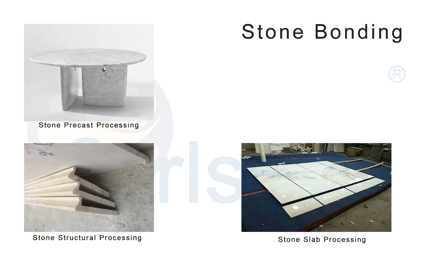 Meetingroom Natural Marble Granite Artificial Stone Table Bonding Material