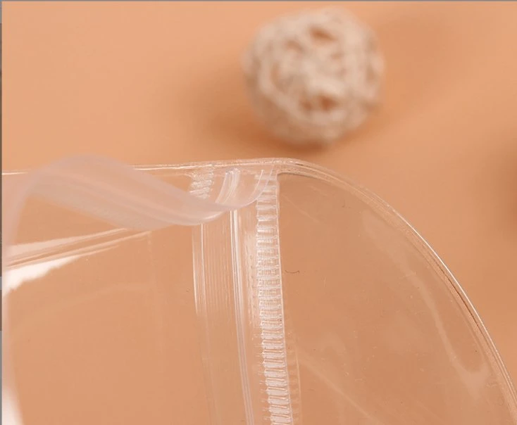 Embalagem transparente personalizada PVC saco cosméticos Jóias cabeça Ziplock Saco de oferta para as mãos